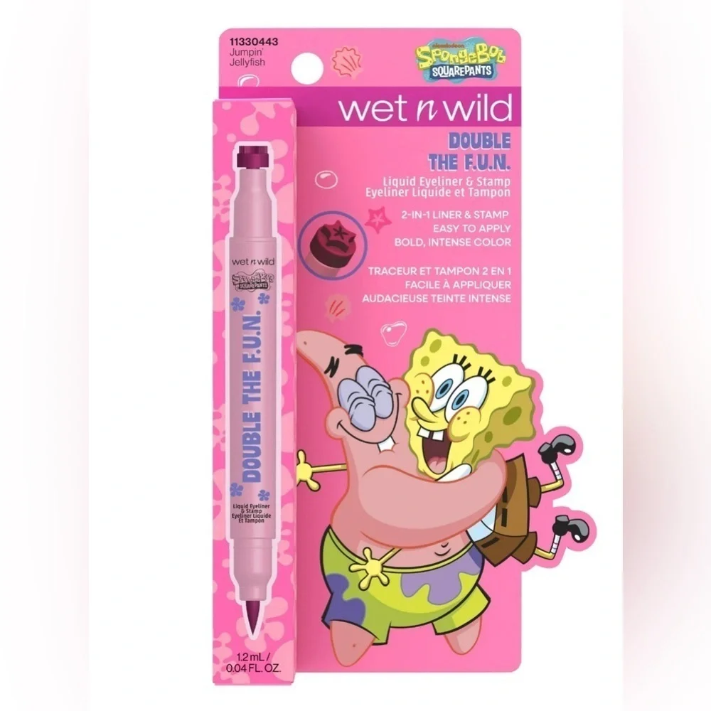 Wet N Wild SpongeBob Double The F.U.N. Liquid Eyeliner and Stamp